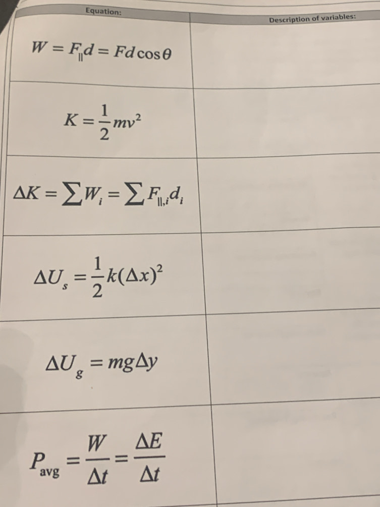 Equation:
Description of variables: