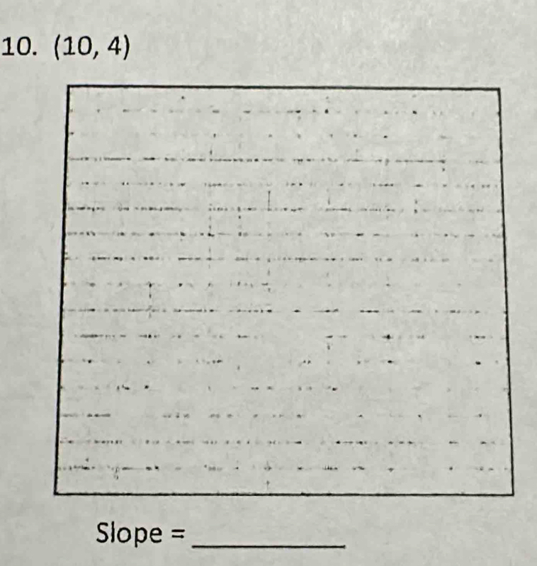 (10,4)
Slope =_