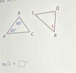 nd
m∠ 1=□°