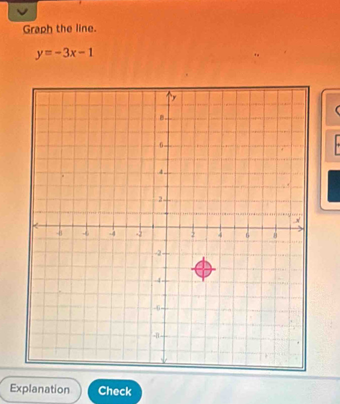 Graph the line.
y=-3x-1
Explanation Check