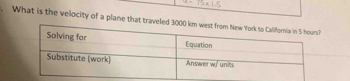 What is the velocity of a plane that tra