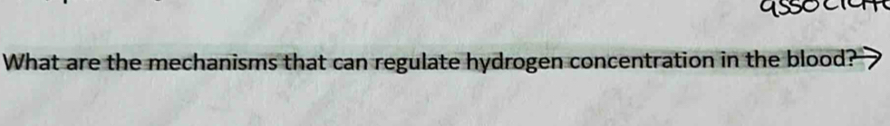 What are the mechanisms that can regulate hydrogen concentration in the blood?