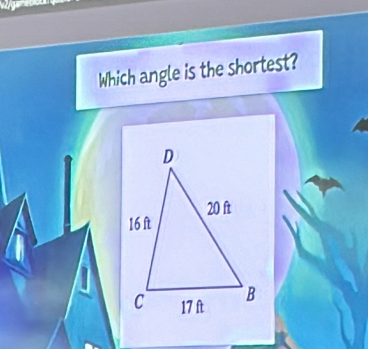 Which angle is the shortest?