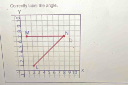 Correctly label the angle.