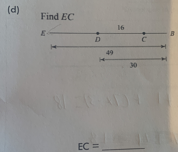 Find EC
B
EC= _