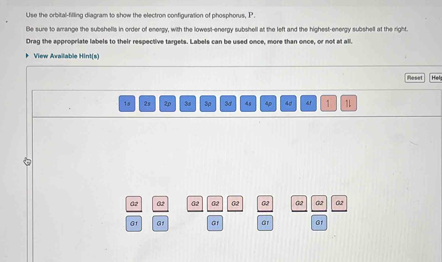 Solved: Use the orbital-filling diagram to show the electron ...