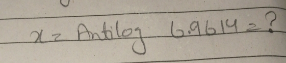 x=Antilog _0.9614= ?