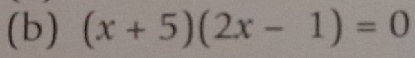 (x+5)(2x-1)=0