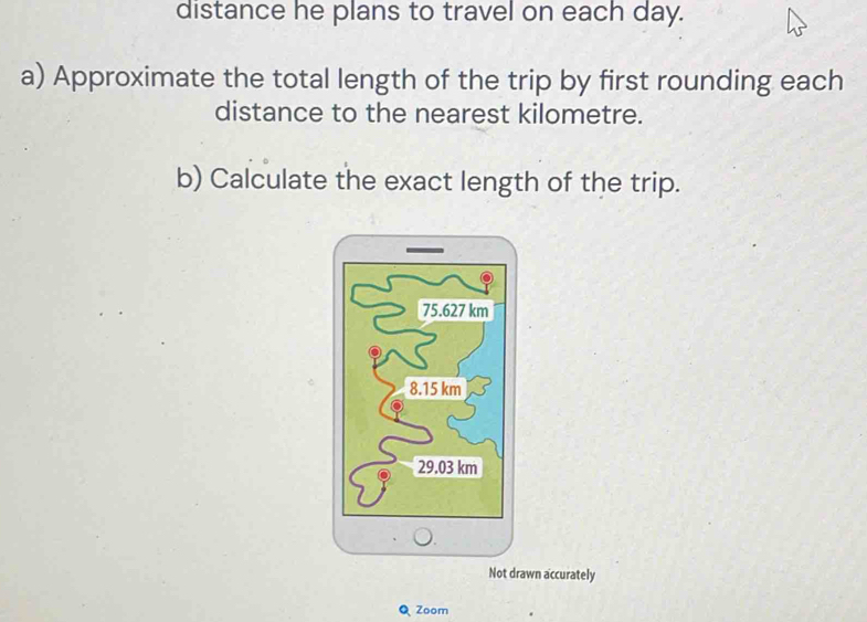 Solved: distance he plans to travel on each day. a) Approximate the ...