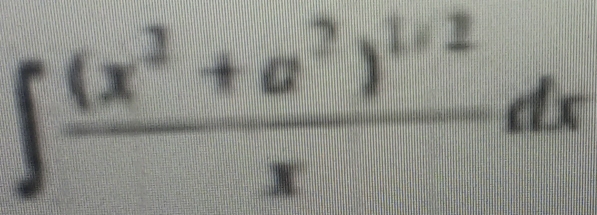 ∈t frac (x^3+a^2)^1/2xdx