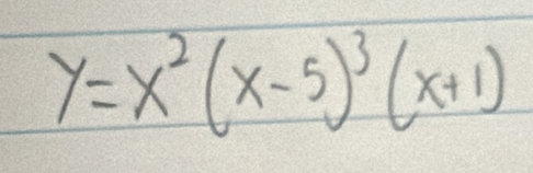 y=x^2(x-5)^3(x+1)