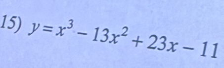 y=x^3-13x^2+23x-11