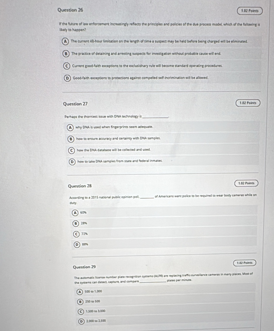 Solved: If the future of law enforcement increasingly reflects the  principles and policies of the [Others]