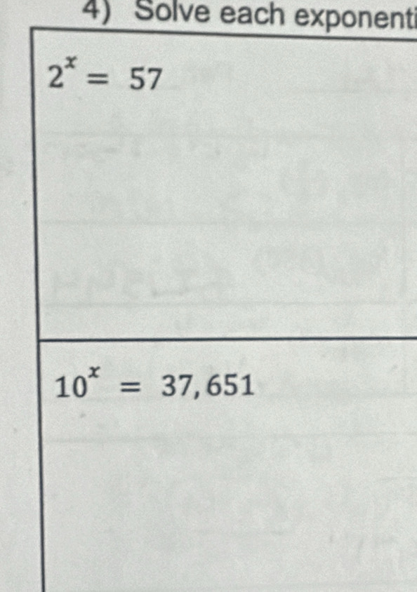 Solve each exponenti