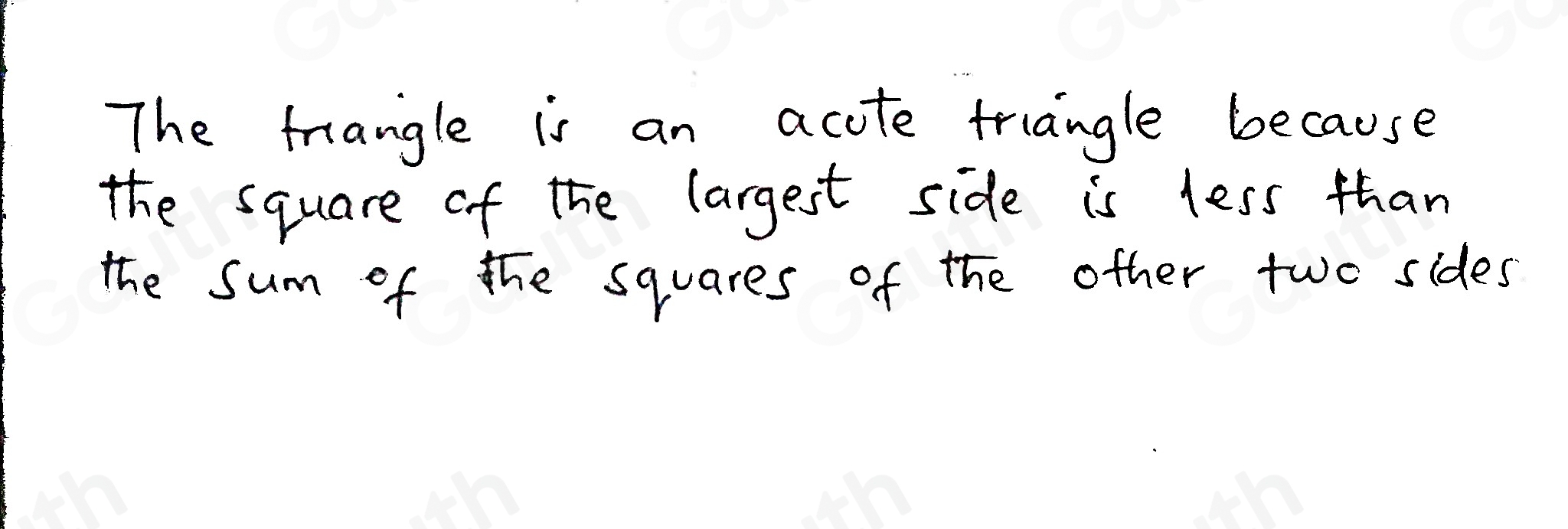 Solved: The sides of a triangle are 68, 23, and 67. Use the Pythagorean ...