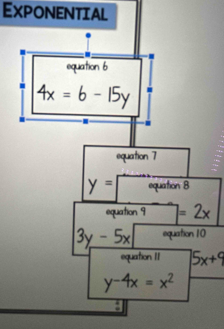 Exponential
5x+9