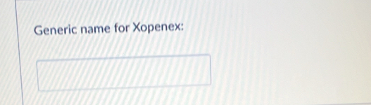 Generic name for Xopenex: