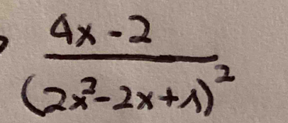 frac 4x-2(2x^2-2x+1)^2