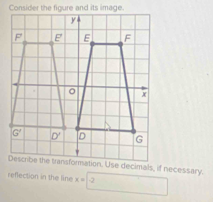 reflection in the line x= -2