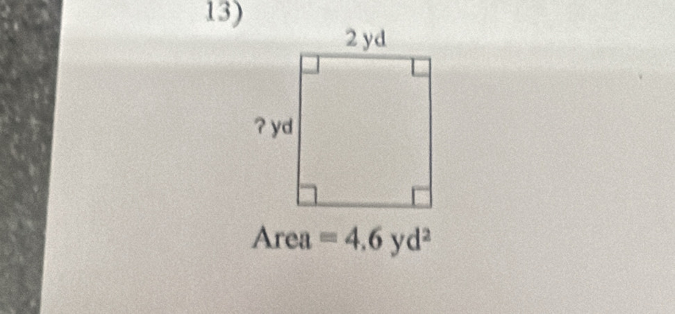 Area =4.6yd^2