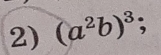 (a^2b)^3;