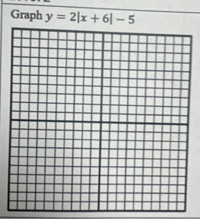 Graph y=2|x+6|-5