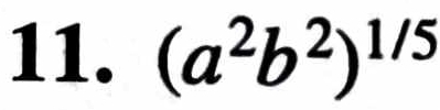 (a^2b^2)^1/5