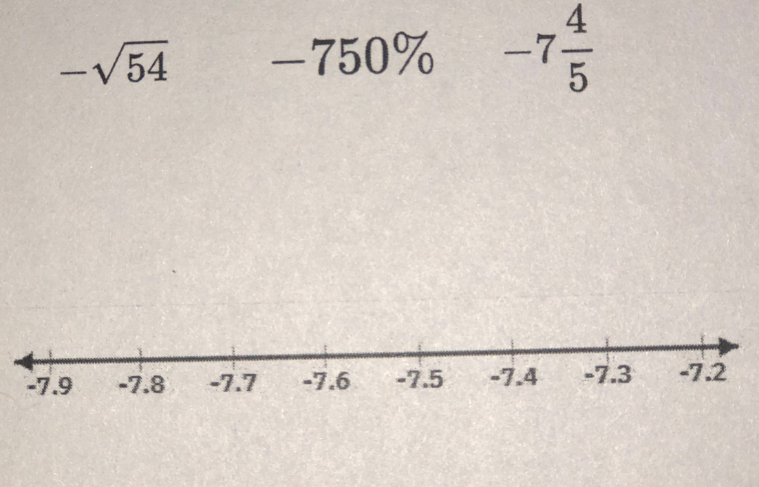 -sqrt(54)
-750% -7 4/5 