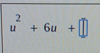 u^2+6u+□