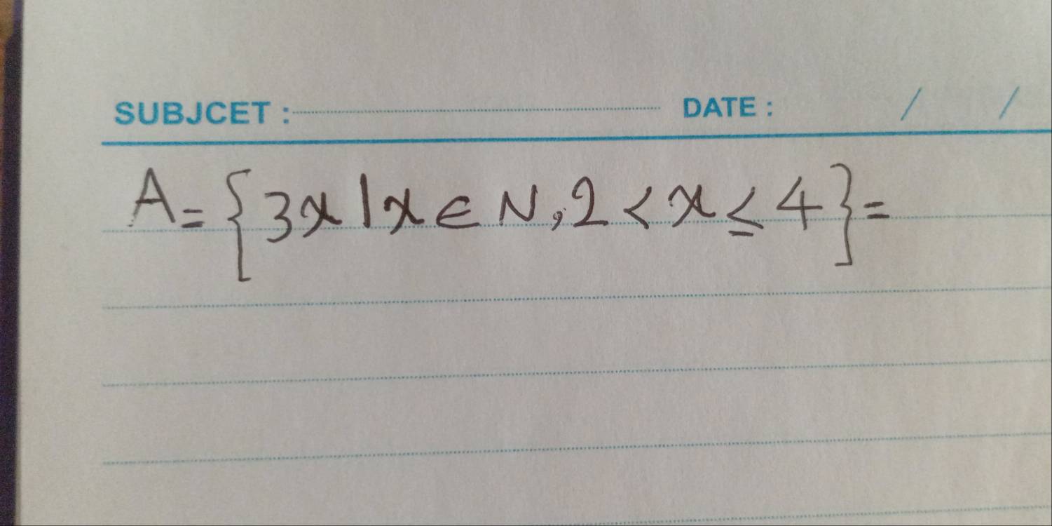 A= 3x|x∈ N,2