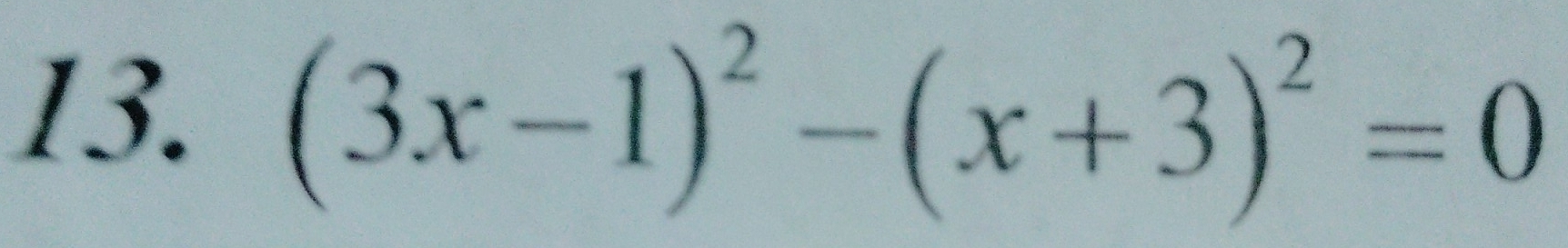 (3x-1)^2-(x+3)^2=0