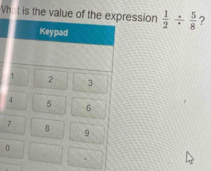 Vhat is thession  1/2 /  5/8  ? 
0