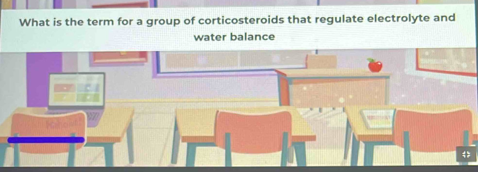 What is the term for a group of corticosteroids that regulate electrolyte and 
water balance 
*