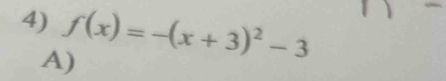 f(x)=-(x+3)^2-3
A)