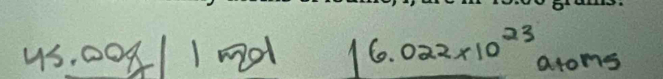 us. ∈fty 11m d
16.022* 10^(23) aroms