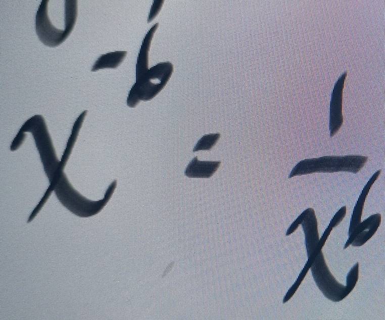 x^(-b)= 1/X^2 