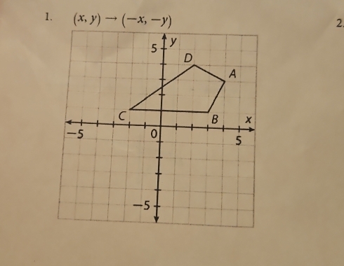 (x,y)to (-x,-y)
2.