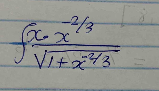 ∈t  (x· x^(-2/3))/sqrt(1+x^(-2/3)) 