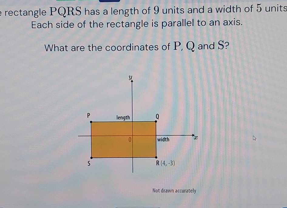 Solved: rectangle PQRS has a length of 9 units and a width of 5 units ...
