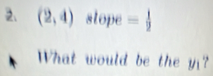 (2,4) stope = i/2 
What would be the y?