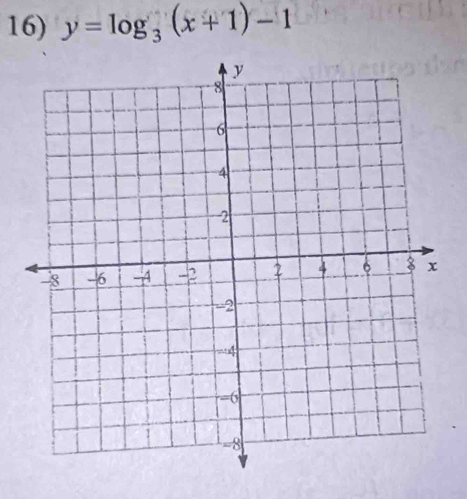 y=log _3(x+1)-1