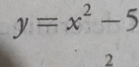 y=x^2-5
2