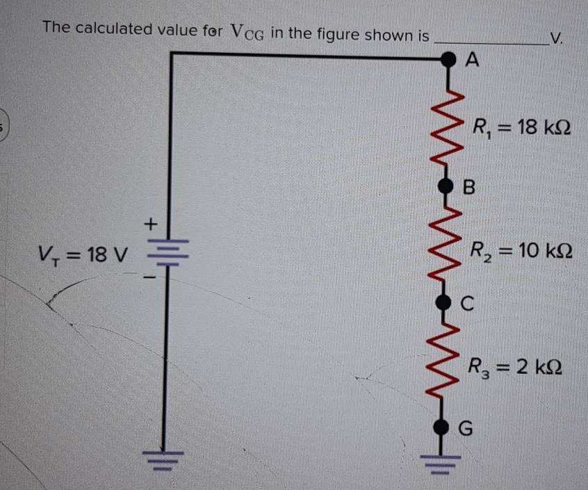 The calculated value for VcG in the