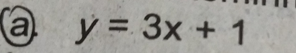 a y=3x+1