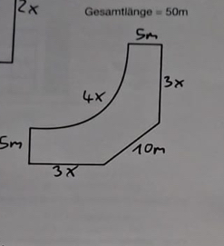 Gesamtlänge =50m