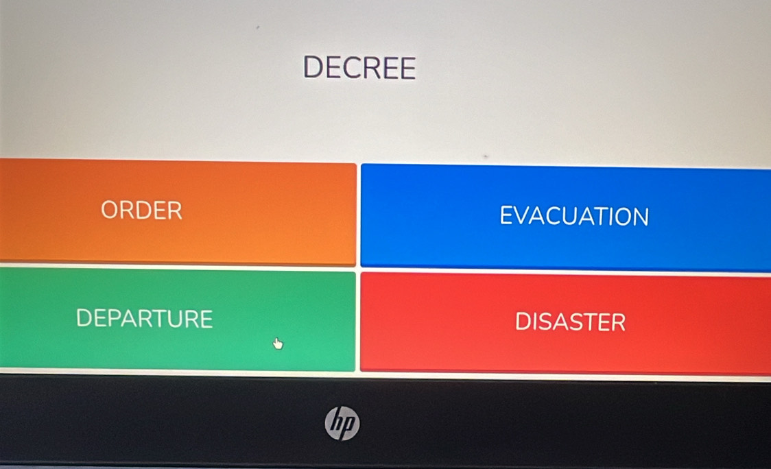 DECREE 
ORDER EVACUATION 
DEPARTURE DISASTER 
hp