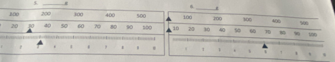 6._ g
100 200 300 400 500 100 200 300 400 500
20 30 40 50 60 70 80 90 100 10 20 30 40 50 60 70 80 90 100
======== $===== 

5 B 7 B 9 1 1 . 5 1 1 1 η