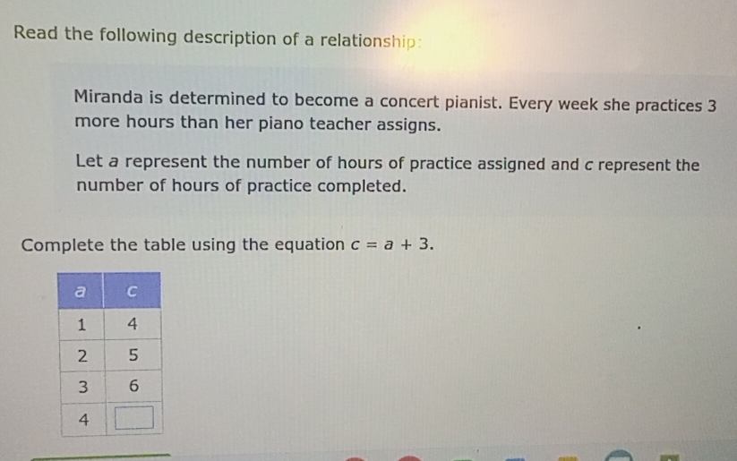 Solved: Read the following description of a relationship: Miranda is ...