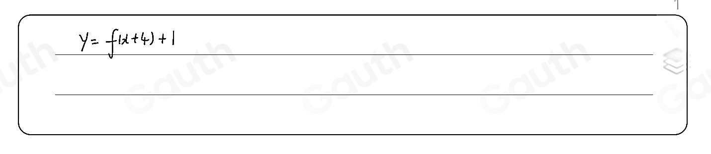 y=f(x+4)+1