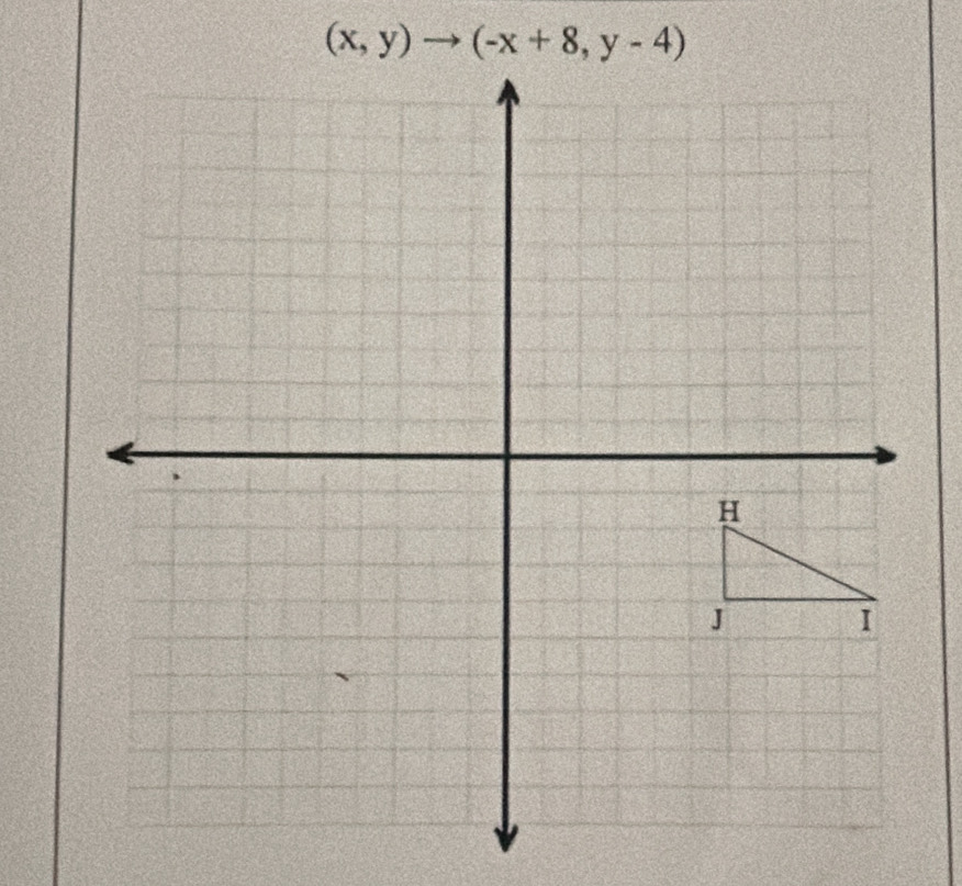 (x,y)to (-x+8,y-4)